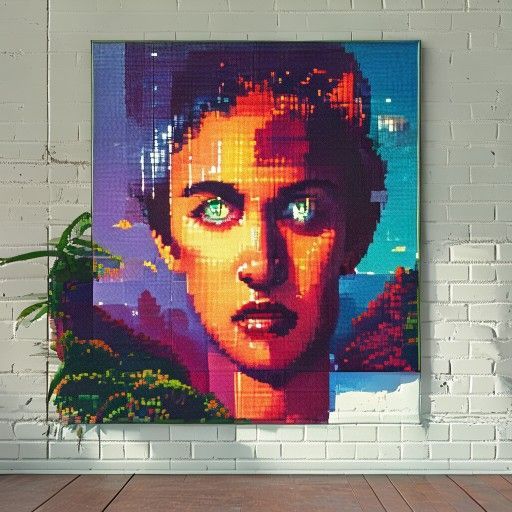 Foto de estampa pixel art